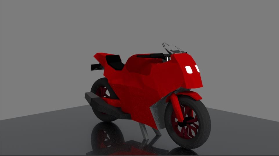 Low-Poly Sports Bike preview image 1